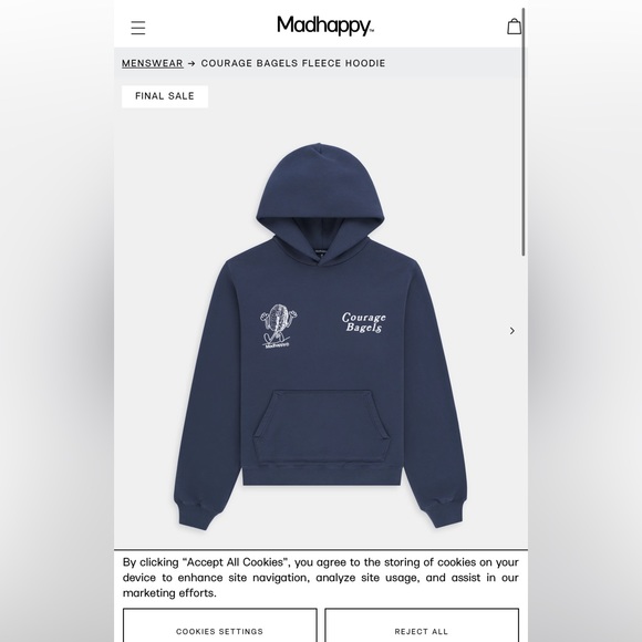 Madhappy Courage Bagels Fleece Hoodie - Picture 1 of 1
